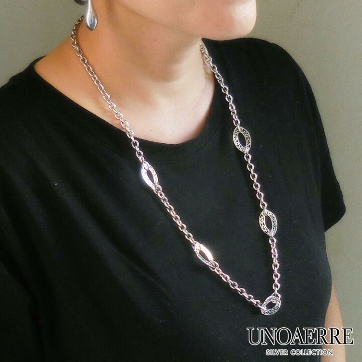 楽天市場】UNOAERRE ウノアエレ ロングネックレス マーキスデザイン  