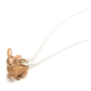 ネックレス ペンダント シルバー925 ウサギ エナメル彩色 レディース