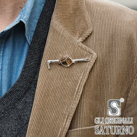 ブローチ シルバー925 馬 乗馬鞭 ダークブラウン エナメル彩色 イタリア製 サツルノ インポート レディース メンズ プレゼント ギフト