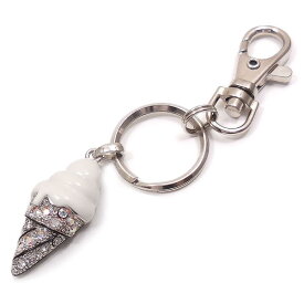 キラキラ キーホルダー キーリング お菓子 アイス バニラ