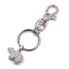 キラキラ白くまのキーホルダー　シルバーカラー