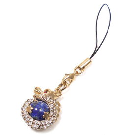 キラキラ チャーム ペンダントトップ 龍 ラピスラズリ ゴールドカラー ストラップパーツ付き