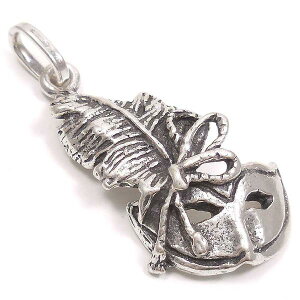 チャーム ペンダントトップ シルバー925 いぶし銀 ベネチアンマスク 羽根飾り付きカーニバルの仮面 イタリア製 GIOVANNI RASPINI ジョバンニ・ラスピーニ インポート レディース メンズ プレゼン