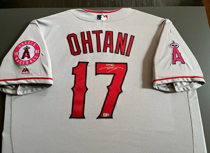楽天市場】大谷翔平直筆サイン入りAWAY用グレーオーセンティック