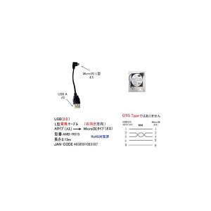 USB2.0-L^ϊP[u(A^Cv/X)MicroB(L^/IX)/15cm(UC-AMB-R015)