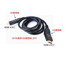 イーサネット対応ハイスピードHDMIケーブル/180度回転タイプ/金メッキ/1.5m(HD-2HDMI-15R)