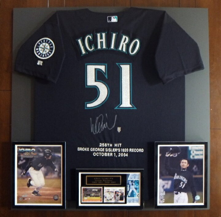 楽天市場】イチロー直筆サイン入り シーズン最多安打(258hit)記録入り 