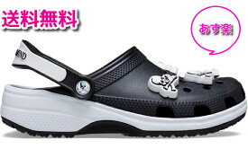 【未使用品/あす楽】mastermind JAPAN × Crocs コラボサンダル 黒x白 26cm/マスターマインド/クロックス【中古】