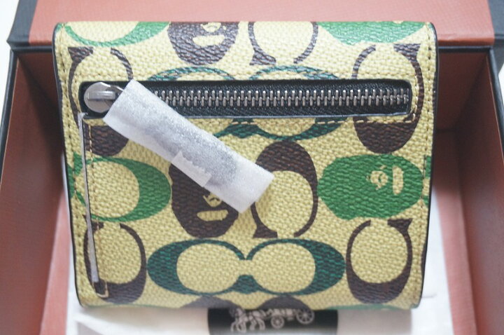 楽天市場】【新古品・未使用品】BAPE X COACH FLAP WALLET GREEN 財布 