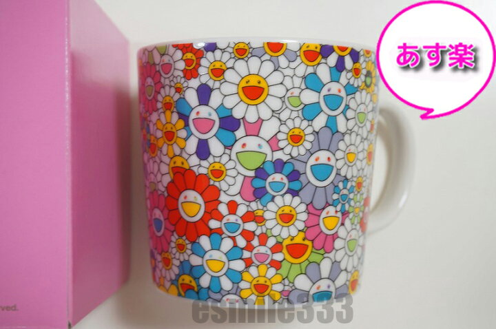 楽天市場 新品 あす楽 村上隆 お花マグカップ マルチフラワーmug Cup Murakami Takashi マグカップ フラワー 村上たかし イースマイル333