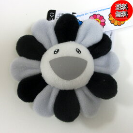 【新品/送料無料】村上隆 お花 キーチェーン ストラップ ぬいぐるみ ブラックxグレー モノトーン 安全ピン付き/Kaikai Kiki murakami takashi/マルチフラワー MURAKAMI TAKASHI/ポイント消化