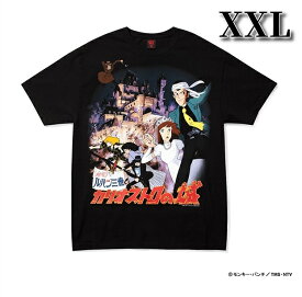【未使用/送料無料】ギークス ルール（GEEKS RULE）ルパン三世 カリオストロの城 コラボTシャツ黒（XXL)/宮崎駿【中古】