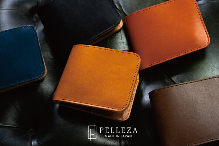 楽天市場 着後レビュー特典 栃木レザー 二つ折り 財布 メンズ 本革 ヌメ革 Pelleza ブランド 大きめ 小銭入れ 牛革レザー プレゼント シンプル 日本製 ギフト 誕生日 ラッピング 春財布 クリスマス イーサウンド