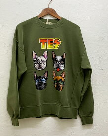 The endless summer TES テス (BUHI BAND PIGMENT CREW NECK BIG SWEAT / クルーネックスウェット )ビッグシルエット スウェット kiss