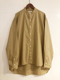 【H.UNIT】( エイチユニット)「Broad cloth bandcollar long sleeves shirt」