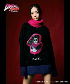 glamb × ジョジョの奇妙な冒険 (戦闘潮流) お取り寄せ商品【Lisa Lisa Turtle Knit / リサリサタートルニット】ご注文より14日前後のお届け予定。タートル ニット 長袖 コラボレーション 春物