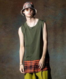 glamb 2024 Summer collection 先行予約商品【Grunge Layered Tank Top / グランジレイヤードタンクトップ】2024年2月26日月曜日(PM20時締切)2024年7月中旬頃入荷予定。 タンクトップ レイヤード 無地 春.夏物