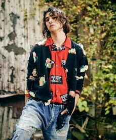 glamb 2023 Spring collection お取り寄せ商品【Damaged Flower Cardigan / ダメージフラワーカーディガン】ご注文より14日前後のお届け予定。ダメージ加工.カーディガン.ニットカーディガン.花柄.春物