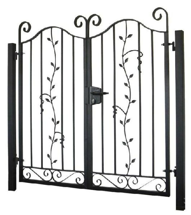 楽天市場 高級ロートアイアン調門扉 アルミゲート ナチュラル 両開き Estoah Home エストアホーム