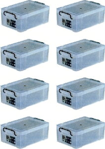 ���[�{�b�N�X ���[�P�[�X �t�^�t�� �v���X�`�b�N�� �^�O�{�b�N�X04 �����i�N���A�j ��355×���s524×����186mm ��������8��Z�b�g ���[�� ��� �ςݏd�ˉ\ �v���[�g�t �ߑ� �ߗ� ���� �A�E