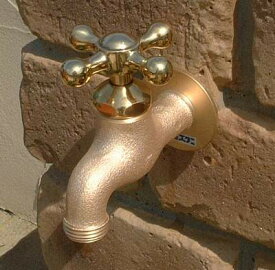 蛇口 立水栓 水栓柱に取付けガーデニング蛇口（十字） ガーデン蛇口 水回り フォーセット