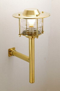 玄関 照明 屋外 門柱灯 門灯 外灯 マリンランプ 屋外 マリンライト 真鍮 en2079cL-e クリアガラス 防雨型 W256×H547×D376mmm E26 電球型蛍光灯 12W バルクヘッドライト ブラケットライト ポーチライト