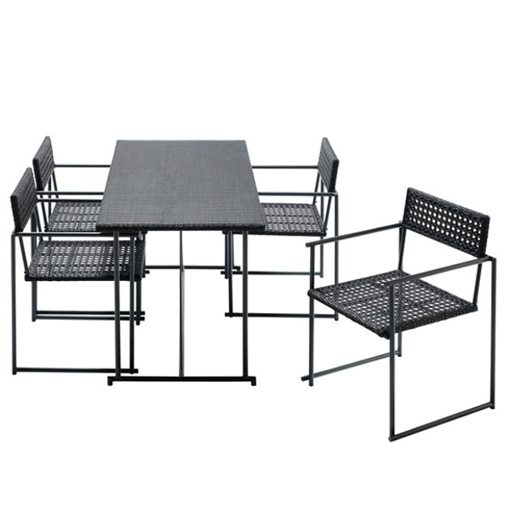 ガーデンテーブル 人工ラタン ラタン PATIO テーブル 高級 4人掛けテーブル 幅1410×奥行710×高さ730mm ベランダ パティオ