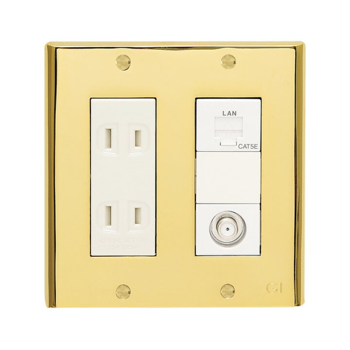 楽天市場 全品ポイント3倍 8 1 1 59まで スイッチカバー 6穴 6口用 4穴 4口用 プレート コンセント コンセントカバー おしゃれ 真鍮 Pvd仕上げ Pl ブラス色 高級 金属 ゴールド 電気工事 インテリア リビング トイレ 洗面室 キッチン ホール 玄関 廊下 Diy