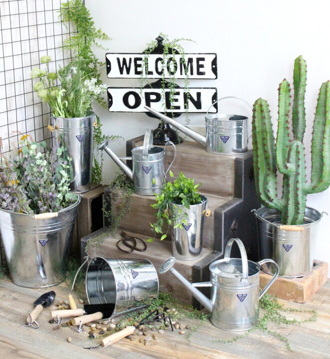 楽天市場 バケツ おしゃれ スチール製 ガルバナイズバケツ 10l 水やり 鉢カバー ガーデニング 園芸用品 シンプル インテリア ガーデン雑貨 アウトドア 清掃 作業 園芸 ベランダ テラス 室内 屋外 庭 Estoah Home エストアホーム