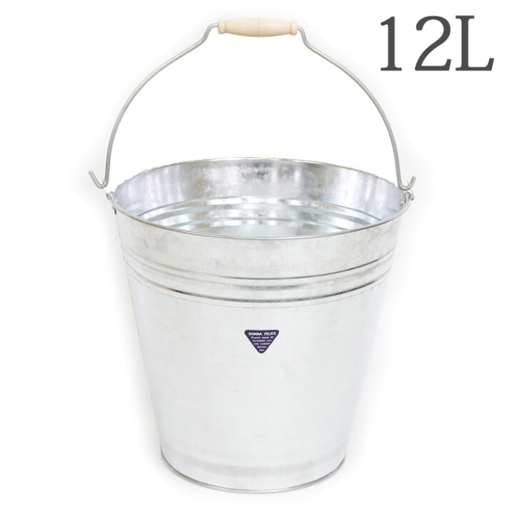 楽天市場 バケツ おしゃれ スチール製 ガルバナイズバケツ 12l 水やり 鉢カバー ガーデニング 園芸用品 シンプル インテリア ガーデン雑貨 アウトドア 清掃 作業 園芸 ベランダ テラス 室内 屋外 庭 Estoah Home エストアホーム