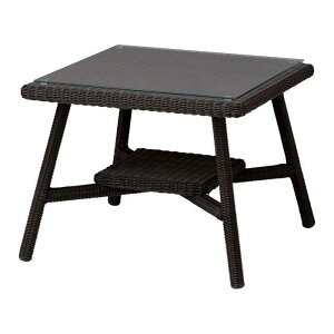 ガーデン テーブル 人工ラタン 屋外用 カフェテーブル 600 ダイニングテーブル Loom garden ロムガーデン 庭座 幅600x奥行600x高さ455mm 完成品 ガーデンファニチャー ガーデン ベランダ テラス 庭
