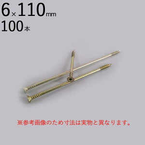 外壁用 木工用 ネジ ビス パネリード2 P6-110 2 皿 サラ 頭 6×110mm クロメート 四角No.3 100本入り1箱 シネジック ドリル刃先 外張り断熱工法 通気 胴縁 垂木 留め 木造 外壁工事 断熱工事 サイディ