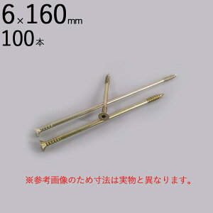 外壁用 木工用 ネジ ビス パネリード2 P6-160 2 皿 サラ 頭 6×160mm クロメート 四角No.3 100本入り1箱 シネジック ドリル刃先 外張り断熱工法 通気 胴縁 垂木 留め 木造 外壁工事 断熱工事 サイディ