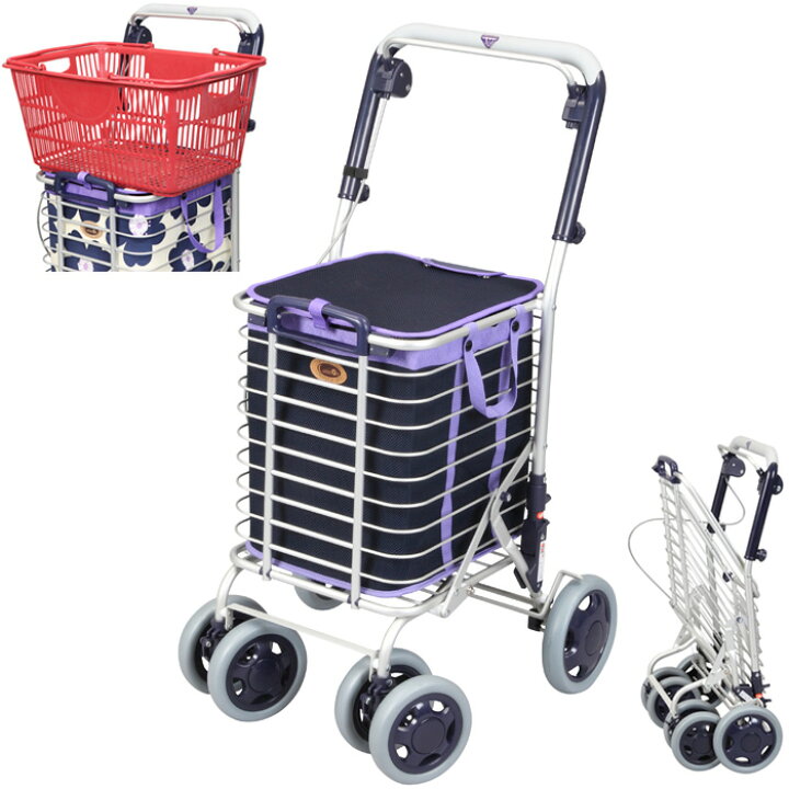 楽天市場】ショッピングカート シルバーカー 買い物 折りたたみ 