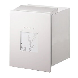 ポスト 郵便受け 埋め込み タイプ郵便ポスト大型配達物対応 モノボックスプラス 埋め込み デザイン3 ホワイト