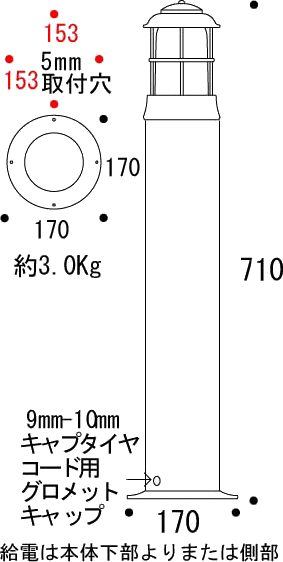 ガーデンライト庭園灯屋外照明マリンライトBH1012ANCL+ENANLクリアガラス門柱灯門灯外灯玄関照明器具おしゃれE26白熱電球40W