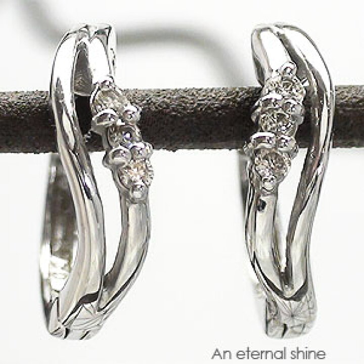 楽天市場】K18 フープピアス 中折れピアス ダイヤモンド ピアス 0.04ct 