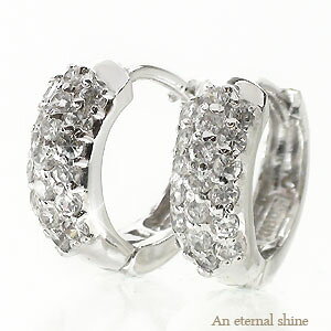 k18 ピアス パヴェ ダイヤモンド 0.4カラット フープピアス 18金 18k イエローゴールド ピンクゴールド ホワイトゴールド 中折れピアス 品質保証書 女性 レディース ジュエリー アクセサリー 人