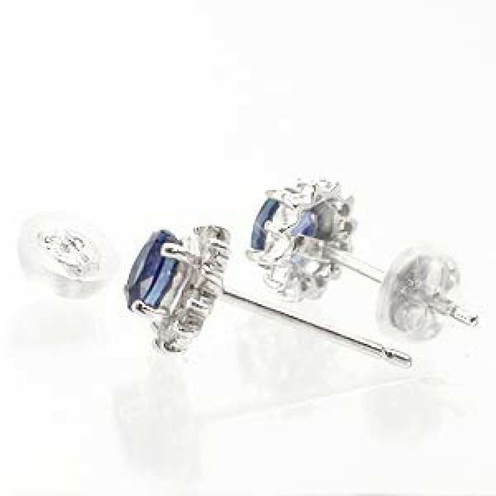 楽天市場】ピアス サファイア ダイヤモンド 取り巻き pt900 プラチナ 