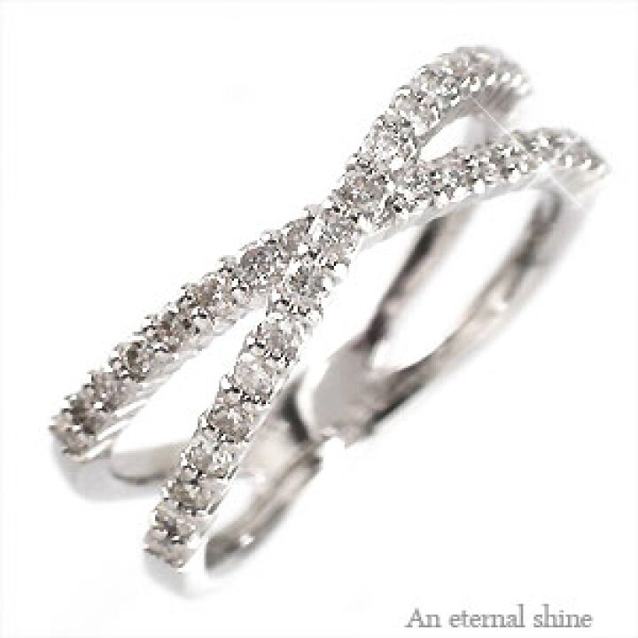 楽天市場】ダイヤモンドリング 0.27ct エタニティリング ハーフ  