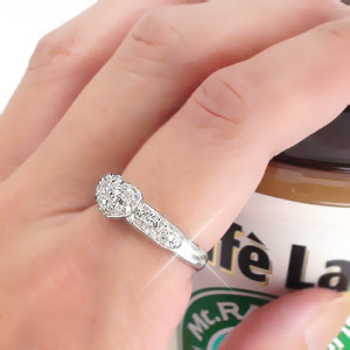 楽天市場】指輪 ハート パヴェ ダイヤモンド 0.70ct 天然ダイヤリング  