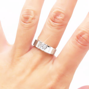 一粒ダイヤモンド リング pt900 0.3ct SI Hカラー 平打ちリング 6mm幅 プラチナ900 指輪 メンズ pt900 結婚指輪  マリッジリング ブライダル 結婚式 文字入れ 刻印 可能 日本製 プレゼント ギフト 人気 おすすめ 送料無料 | ネックレス指輪 Ladies 