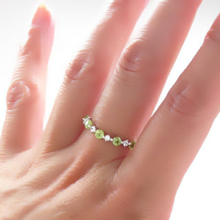 楽天市場】K18 エメラルド 5月誕生石 ダイヤモンドリング 0.13ct 