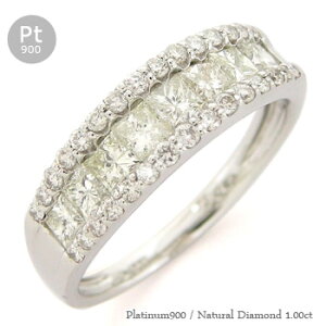 ダイヤモンドリング ハーフエタニティリング プラチナ プラチナ900 pt900 1カラット プリンセスカット 四角形 指輪 婚約指輪 刻印 品質保証書 女性 レディース ジュエリー アクセサリー 人気