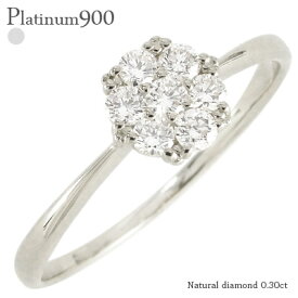 ダイヤモンド フラワーリング プラチナ プラチナ900 pt900 指輪 0.3ct 花 フラワーモチーフ セブンスター 婚約指輪 刻印 レディース ジュエリー アクセサリー プレゼント ギフト 人気 おすすめ 送料無料 ホワイトデー