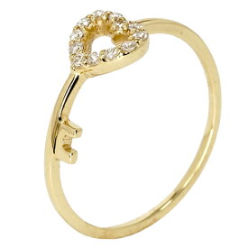 レディース ジュエリー 指輪 リング 鍵 キー ダイヤモンド 0.10ct 18金 18k k18 イエローゴールド ピンクゴールド ホワイトゴールド 小指 結婚指輪 刻印 アクセサリー プレゼント ギフト 人気 おすすめ 送料無料