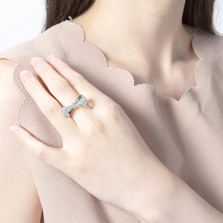 楽天市場】指輪 リボン ダイヤモンド リング 1.10ct pt900 プラチナ 