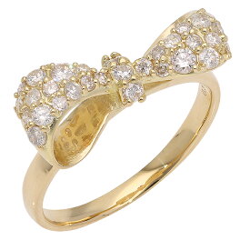 指輪 リボン ダイヤモンド リング 0.5ct 18金 k18 18k イエローゴールド ピンクゴールド ホワイトゴールド 婚約指輪 刻印 レディース ジュエリー アクセサリー プレゼント ギフト 人気 おすすめ 送料無料