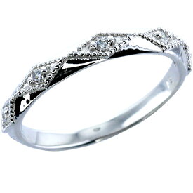 プラチナ900 指輪 ダイヤモンド リング 0.05ct ミル打ち プラチナ pt900 シンプル 重ねづけ 婚約指輪 刻印 レディース ジュエリー アクセサリー プレゼント ギフト 人気 おすすめ 送料無料