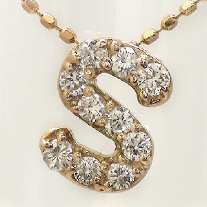 楽天市場】イニシャル ネックレス 